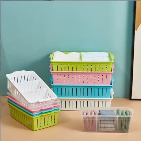 Detachable Storage Basket, Multifunctional Vanity Storage Bin, Household Kitchen Bathroom Sorting Storage Box, Wardrobe Storage Box, Stackable Organizer With Partitions, Divided Organization Plastic Baskets Detachable Storage Basket, Multifunctional Vanity Storage Bin, Household Kitchen Bathroom Sorting Storage Box, Wardrobe Storage Box, Stackable Organizer With Partitions, Divided Organization Plastic Baskets